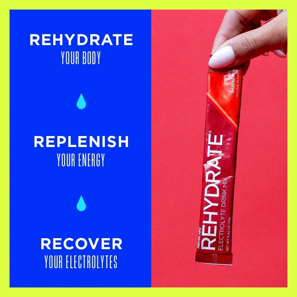 AdvoCare Rehydrate box open to reveal multiple packets for daily use