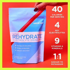 AdvoCare Rehydrate ingredients list image highlights vitamins and antioxidants
