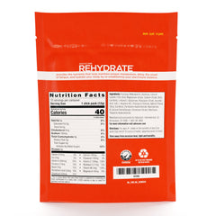 AdvoCare Rehydrate close-up of the label on the electrolyte mix.