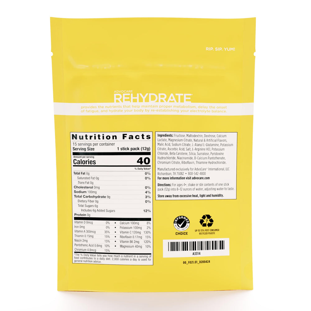 AdvoCare Rehydrate mango pineapple stick-03 ideal after activity for replenishment.
