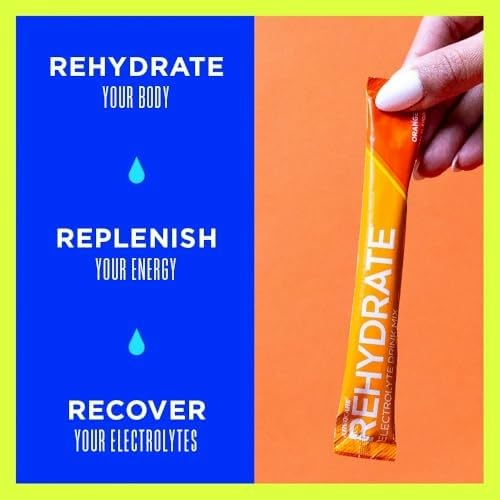AdvoCare Rehydrate stick dissolving in water for quick hydration.