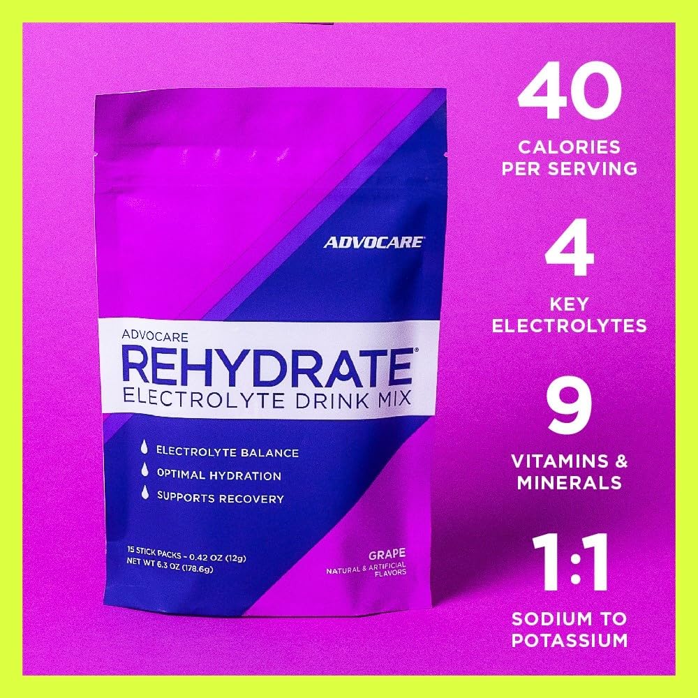 AdvoCare Rehydrate vitamin C boost for immune-support during active days.