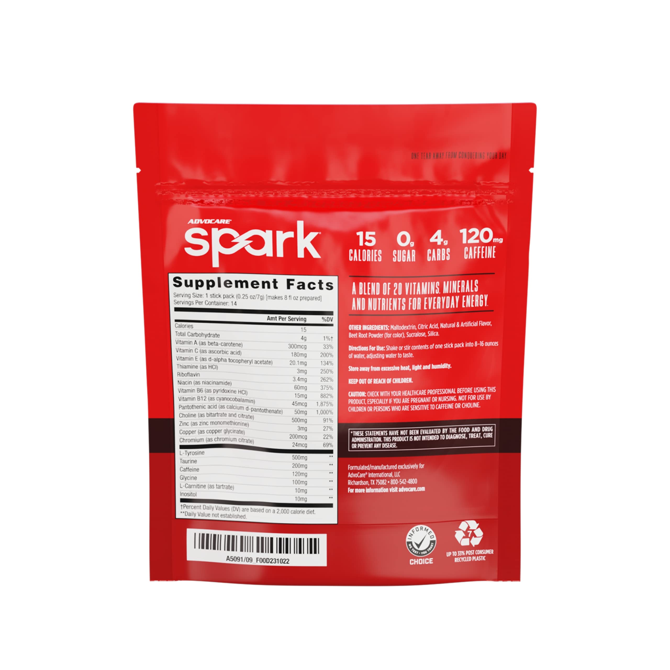 AdvoCare Spark Cherry glass mix showing a refreshing drink aiding focus and clarity.