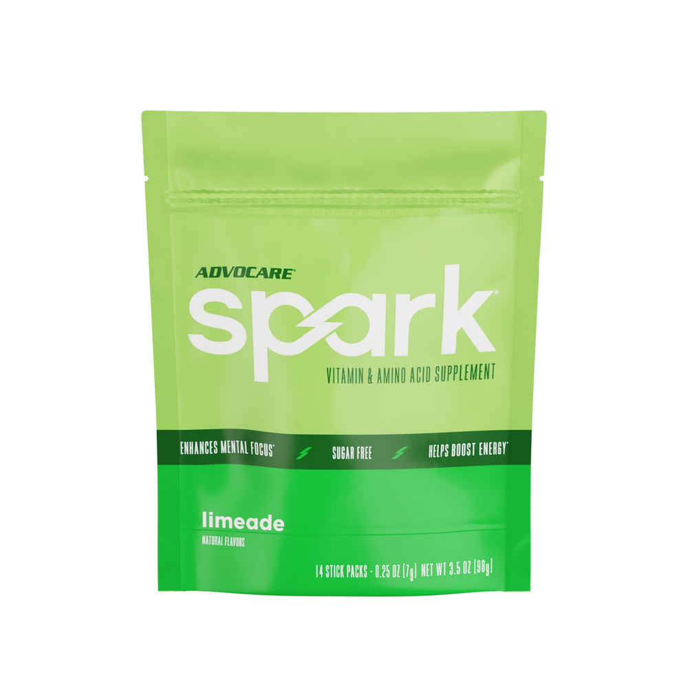 AdvoCare Spark limeade stick pack for clean energy on the go.