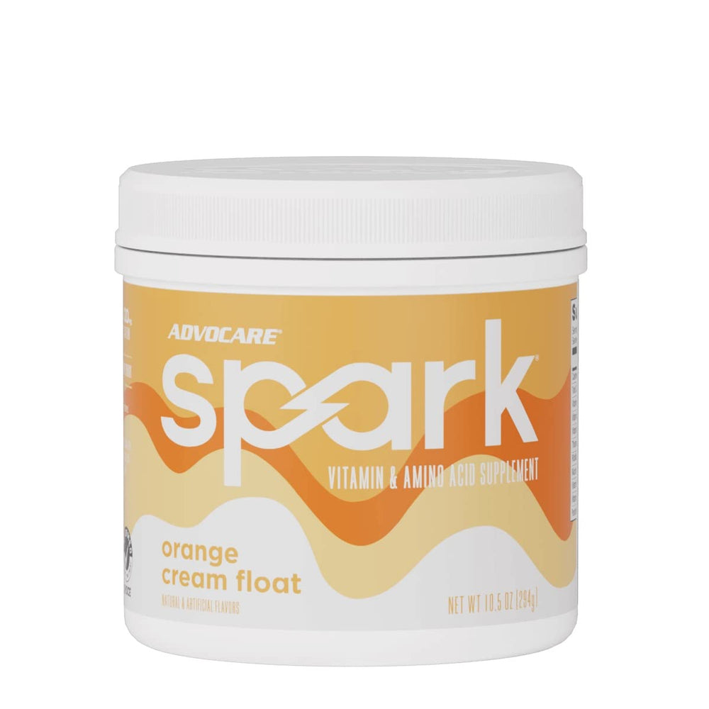 AdvoCare Spark Orange Cream Float bottle for on-the-go energy and focus