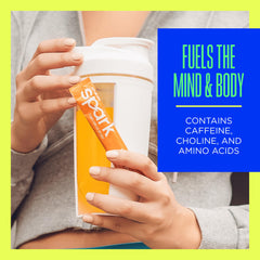 Advocare Spark orange-cream-float sticks displayed in a box.