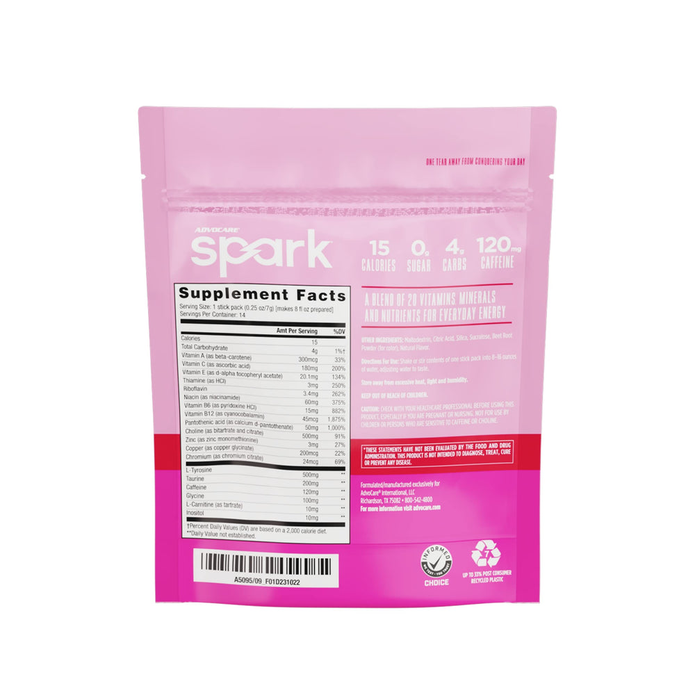 AdvoCare Spark pink lemonade glass showing refreshing flavor and hydration