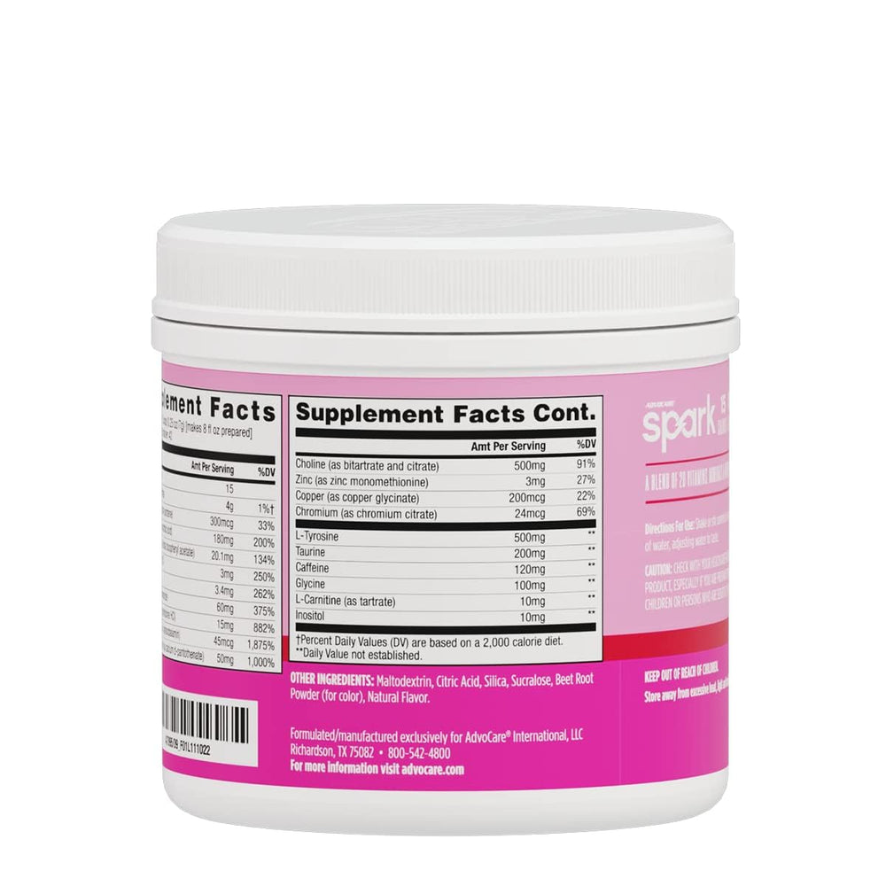 Scoop measuring highlights easy dosing before workouts or focused work.