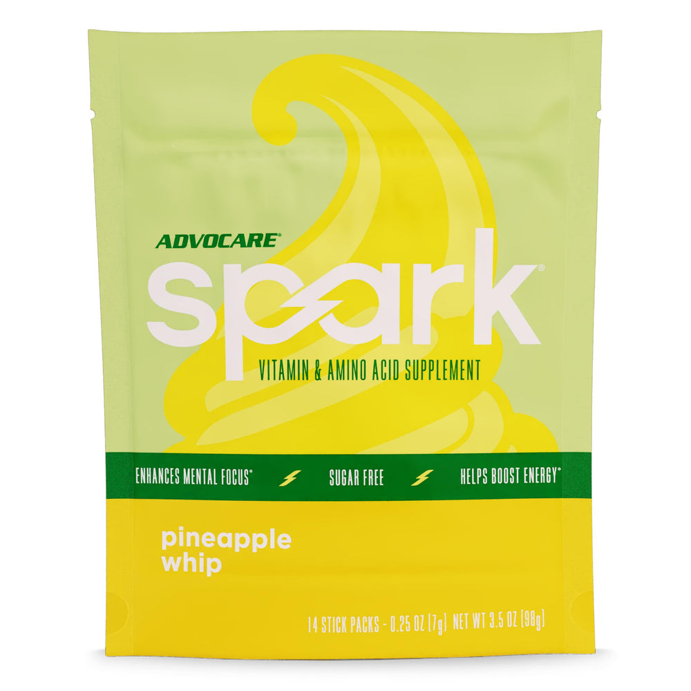 AdvoCare Spark stick packet front showing convenient energy on the go