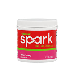 AdvoCare Spark strawberry tub front view showing flavor and packaging