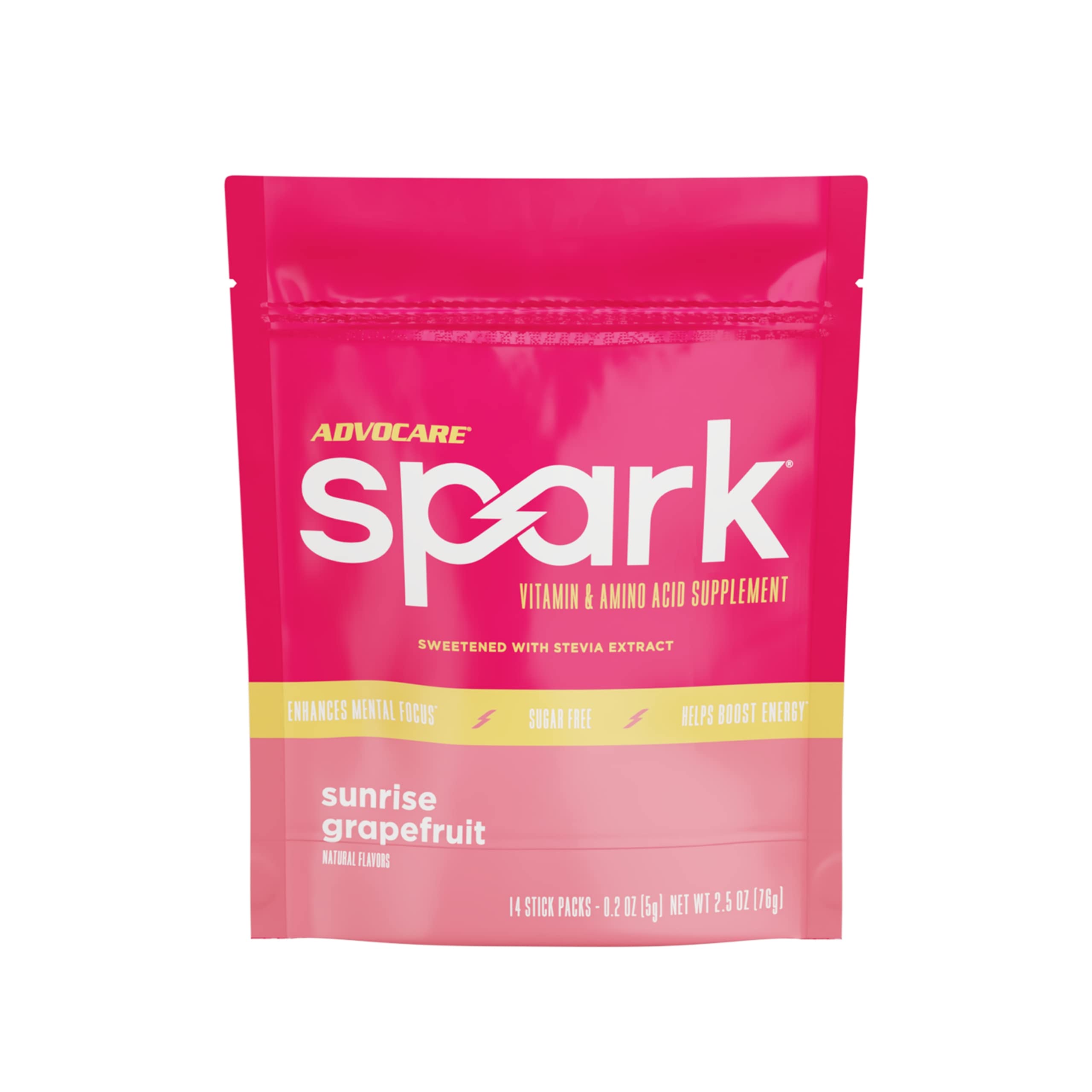 Advocare Spark Sunrise Grapefruit: stick pack for quick, sugar-free energy