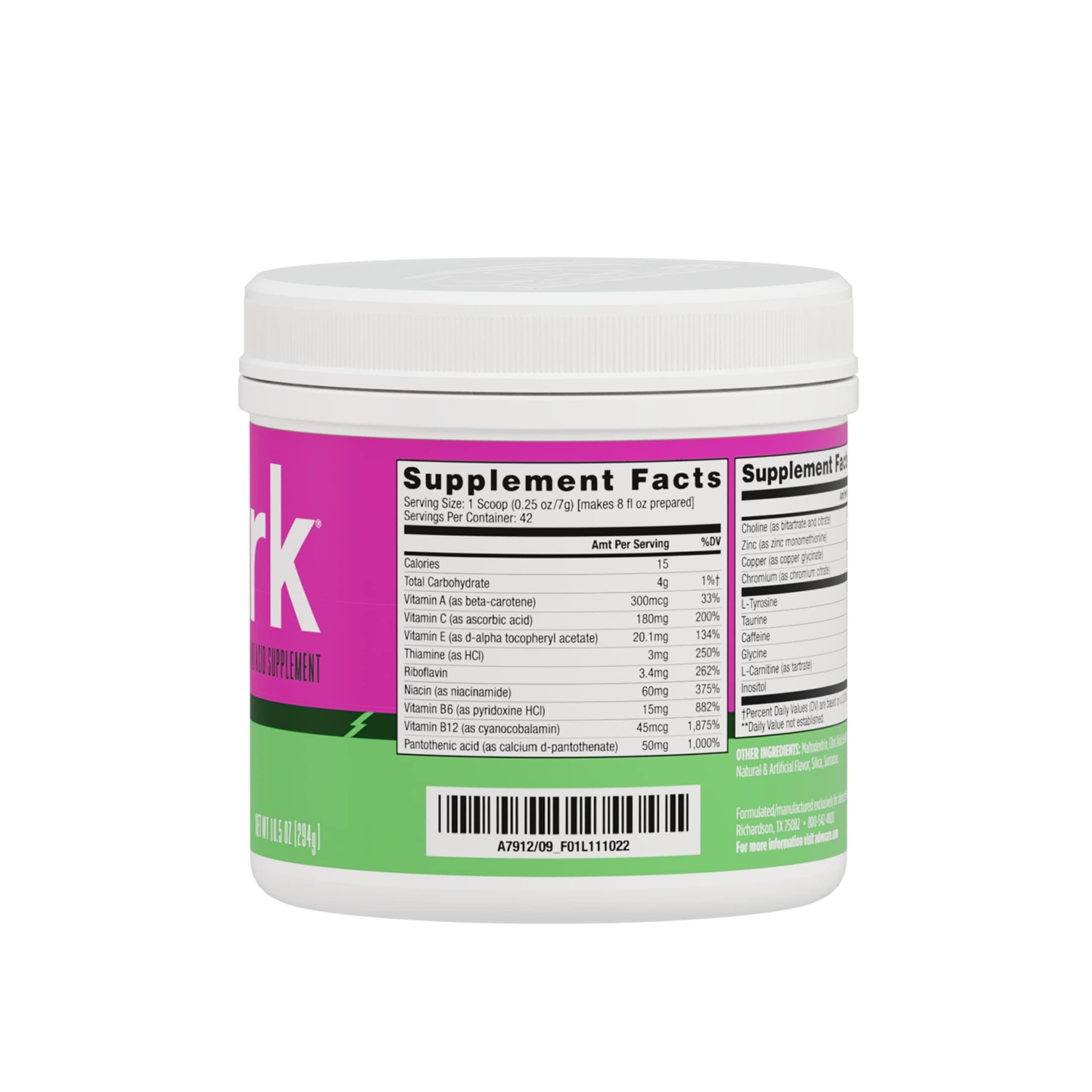 AdvoCare Spark Watermelon tub side view for label details