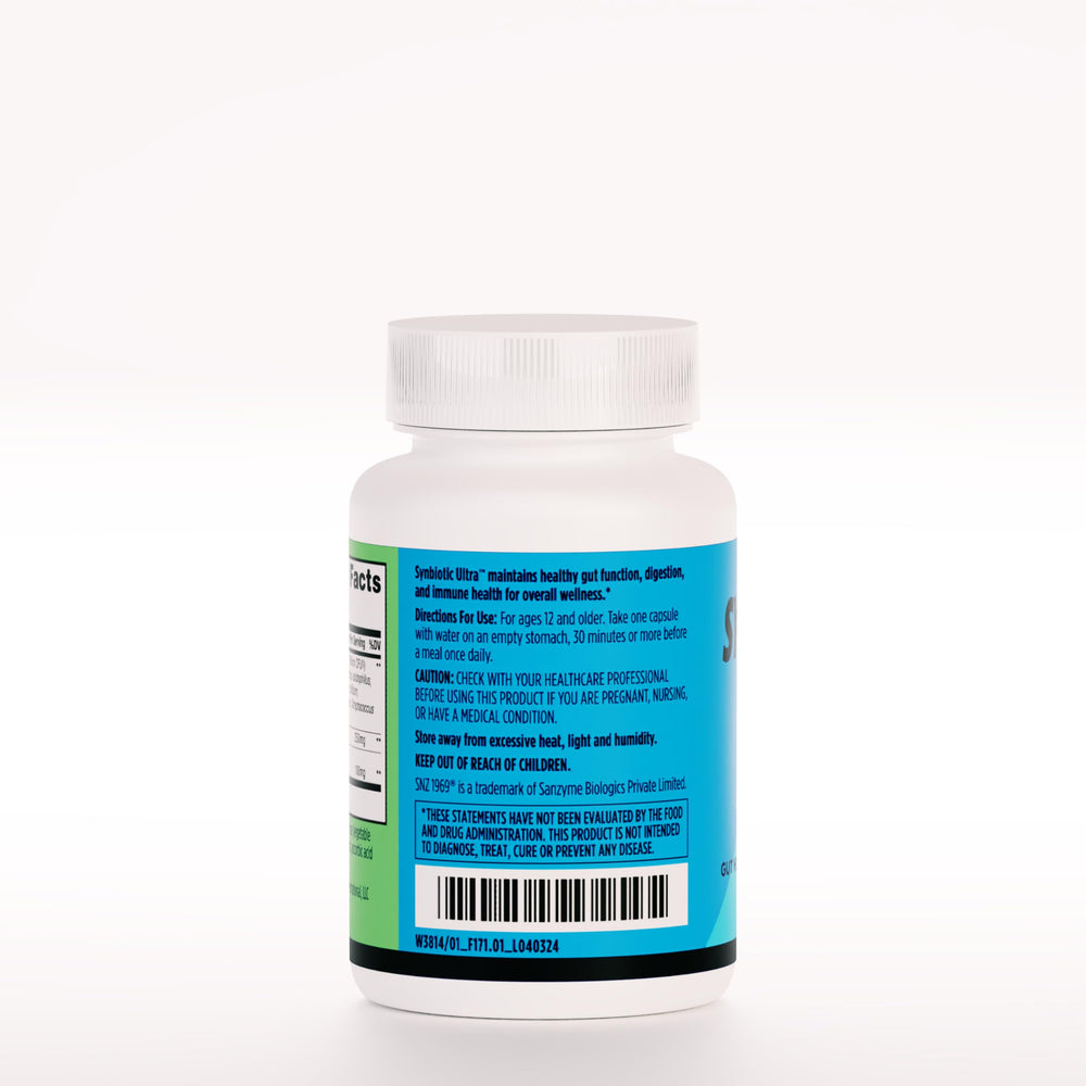 AdvoCare Synbiotic Ultra packaging emphasizing premium science backed blend