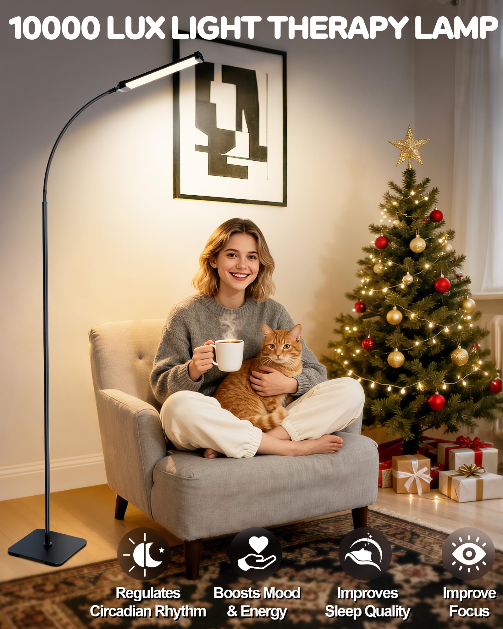 AearKing light therapy lamp remote-control for effortless adjustments from anywhere