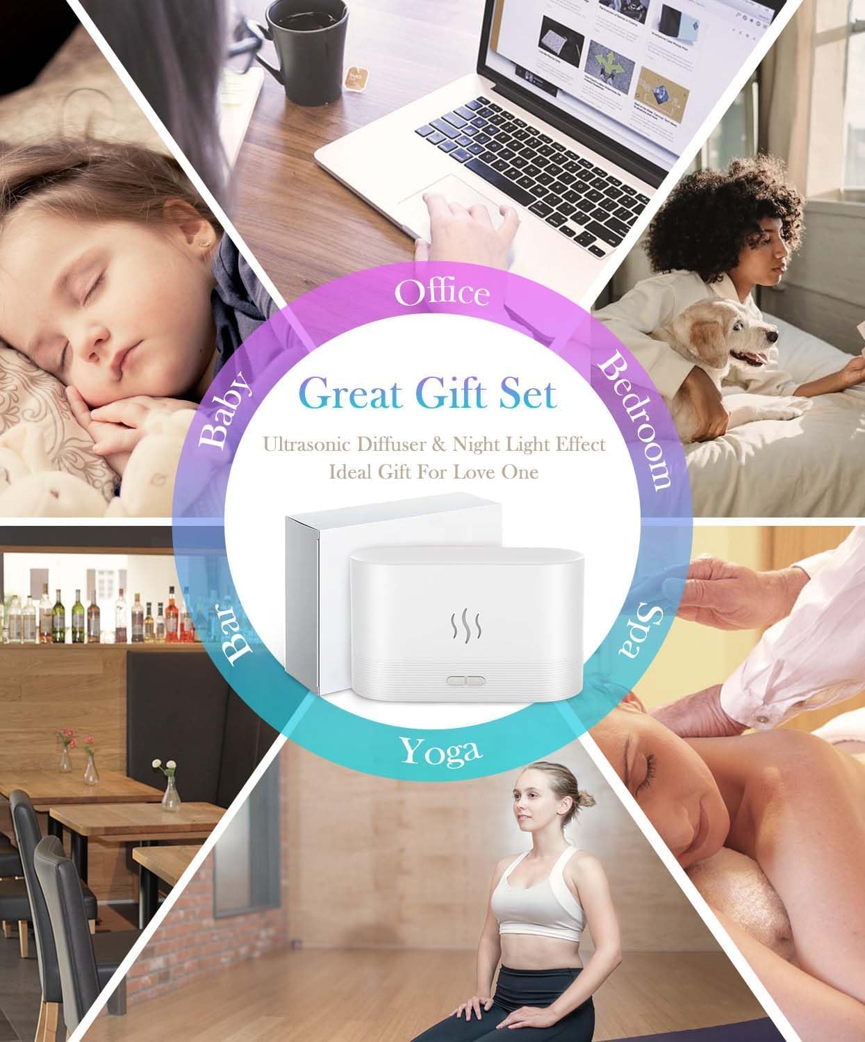 Aegci flame diffuser makes a thoughtful gift idea for relaxation.