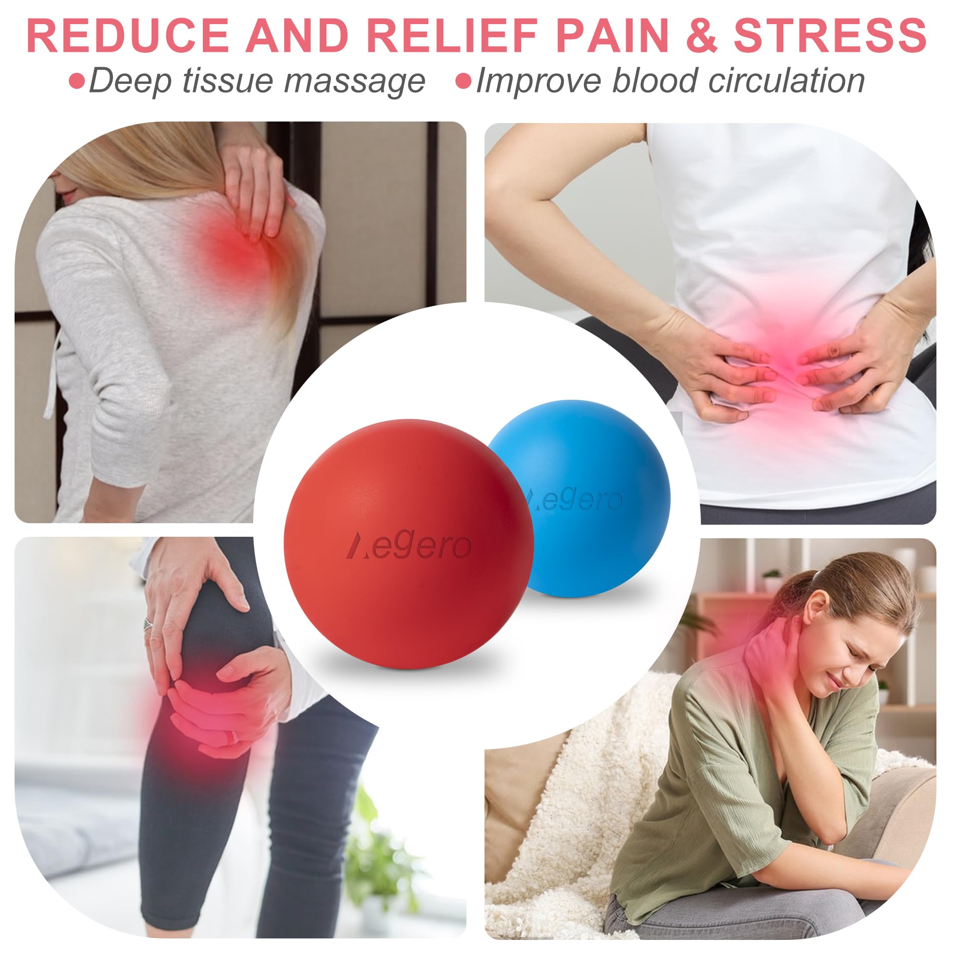 Bolas Aegero para fascia plantar, apoyo a la movilidad del pie