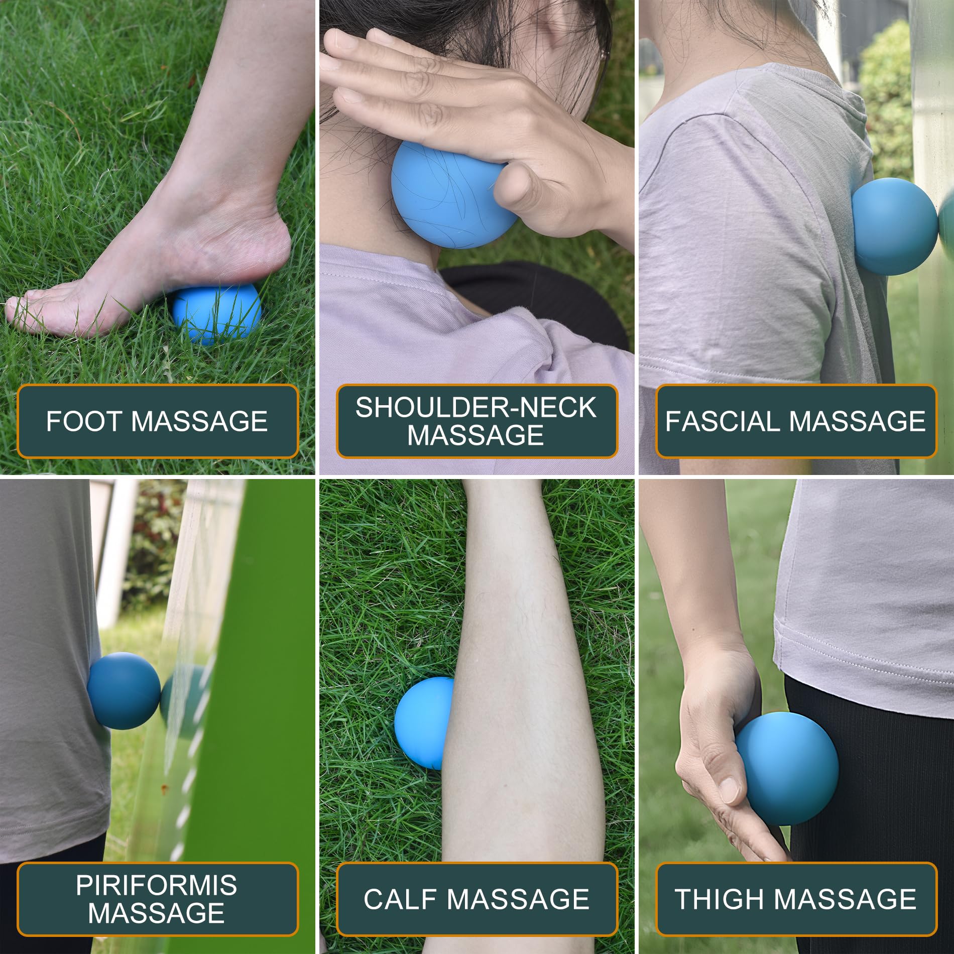 Aegero lacrosse ball blue foot-sole for plantar pressure massage.