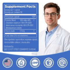 AEIHSDKYT-US Akkermansia illustration highlights gut-friendly bacteria.