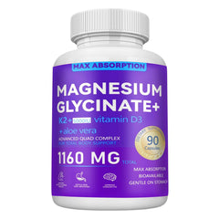 Aelyafle Magnesium Glycinate 1160mg bottle front for daily calm and balance