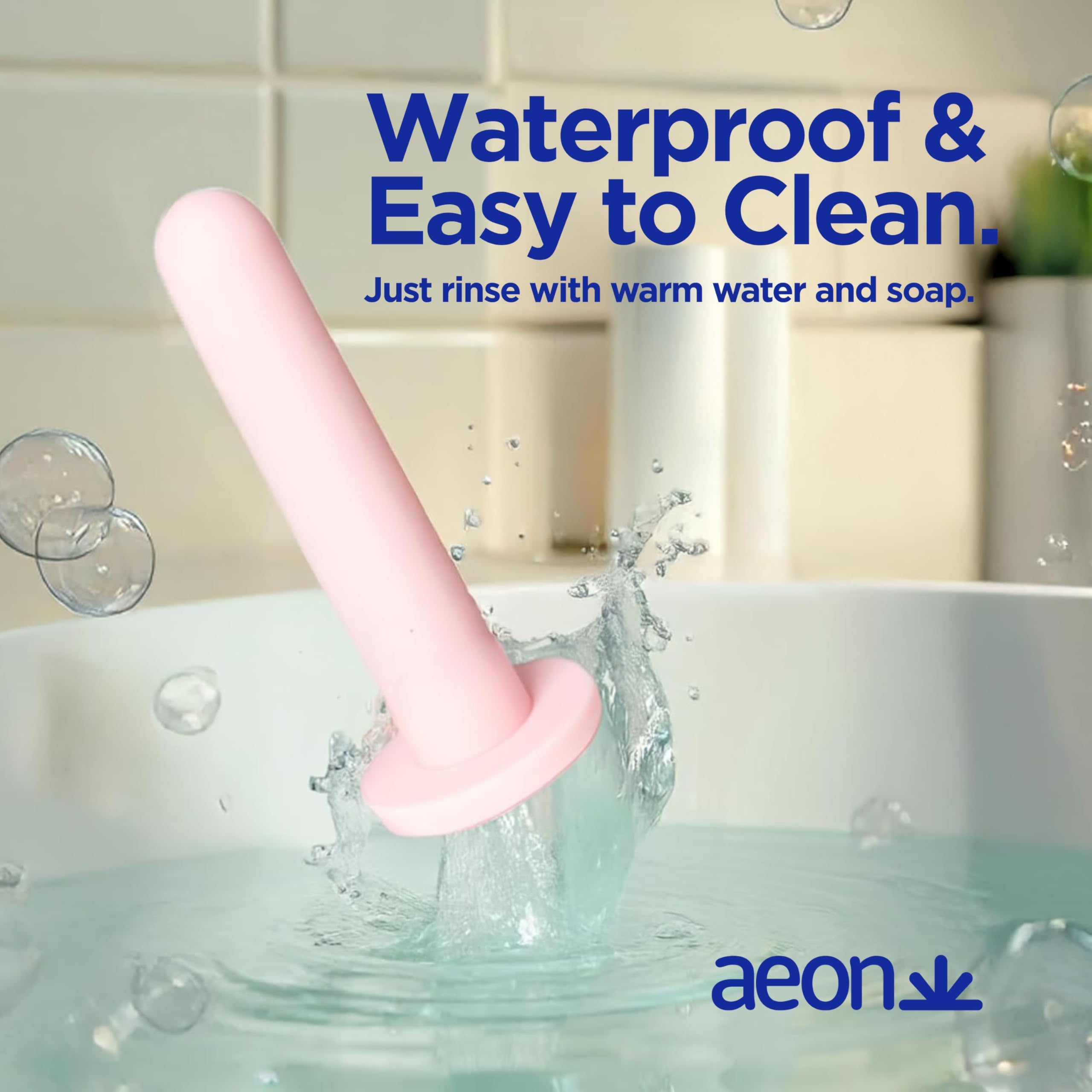 AEON Glide moisturizer included beside silicone pieces for easy sessions
