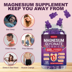 AEQNJV Magnesium Glycinate Gummies mixed berry flavor for enjoyable daily use
