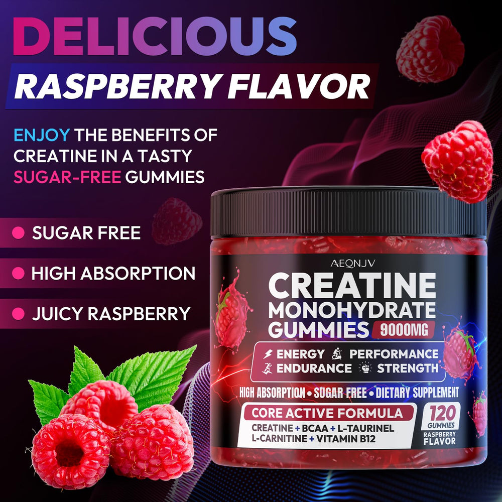 AEQNJV creatine gummies pour invites quick energy and endurance