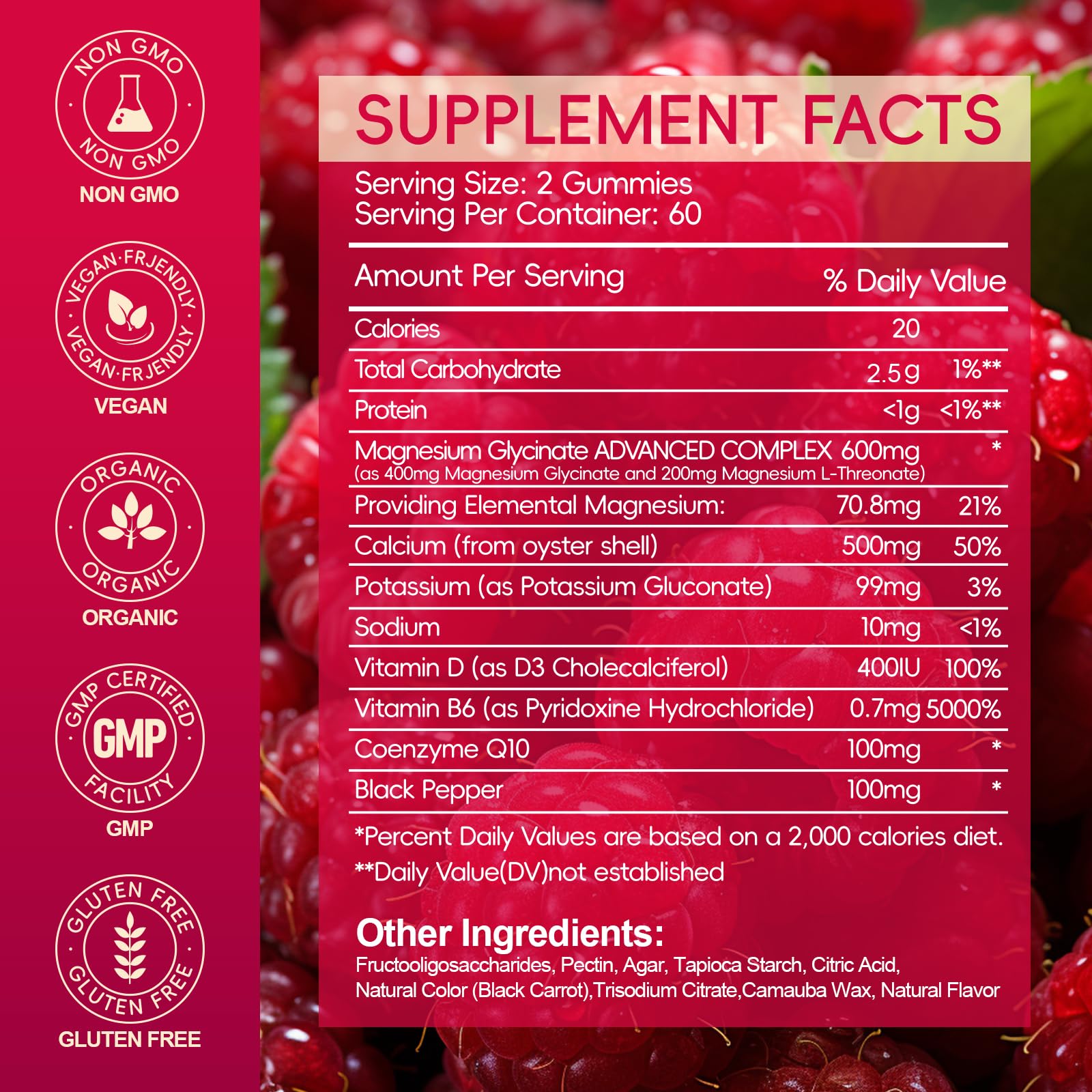 AEQNJV Raspberry-flavored gummies offer a tasty, sugar-free daily routine.