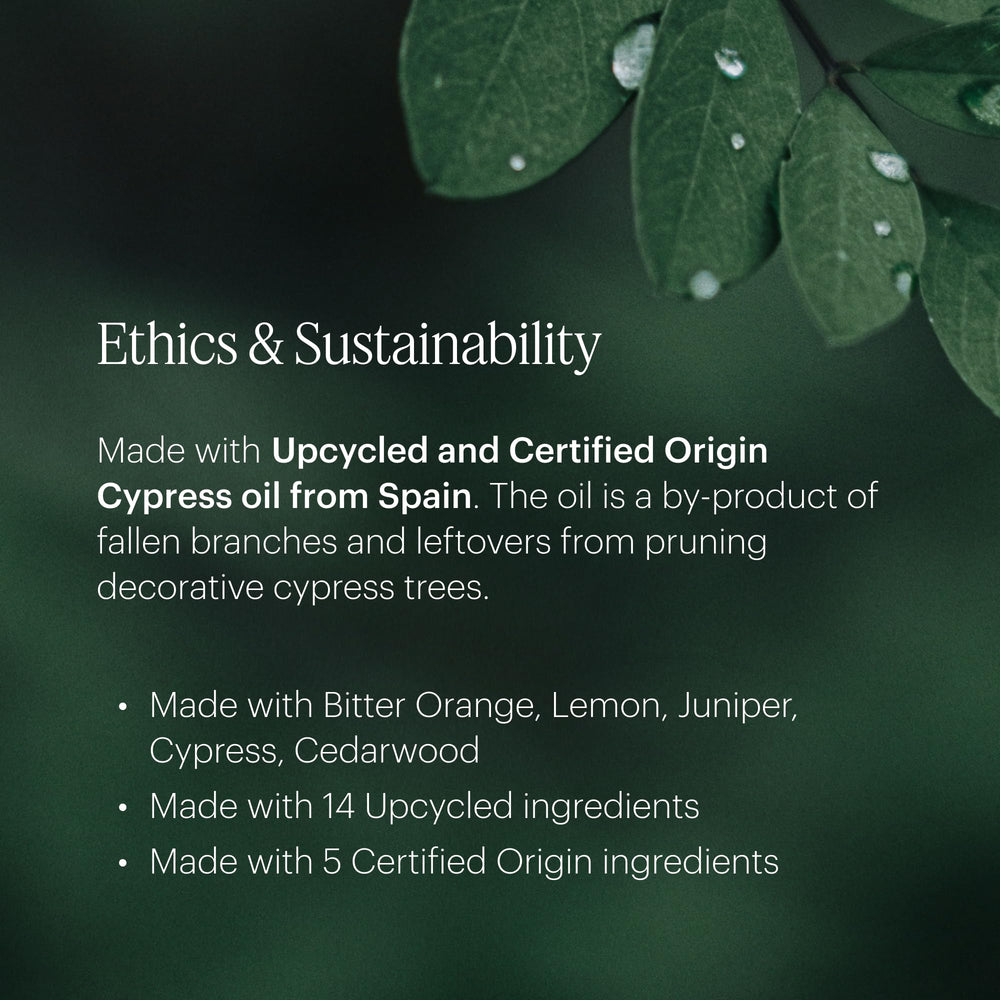 Aera Mini Sandalwood eco packaging highlights sustainable sourcing and origin.