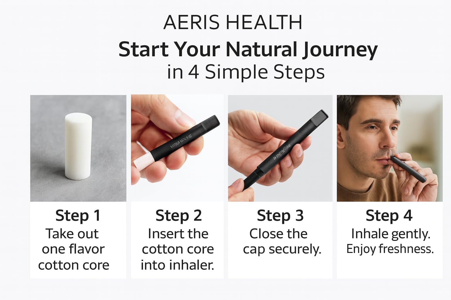 Compact Aeris Health device ready for travel, illustrating portable convenience.