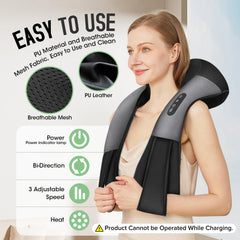 AERLANG neck massager heating function adds soothing warmth during sessions