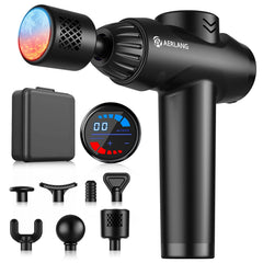 AERLANG massage gun with heat and cold display enabling precise recovery sessions