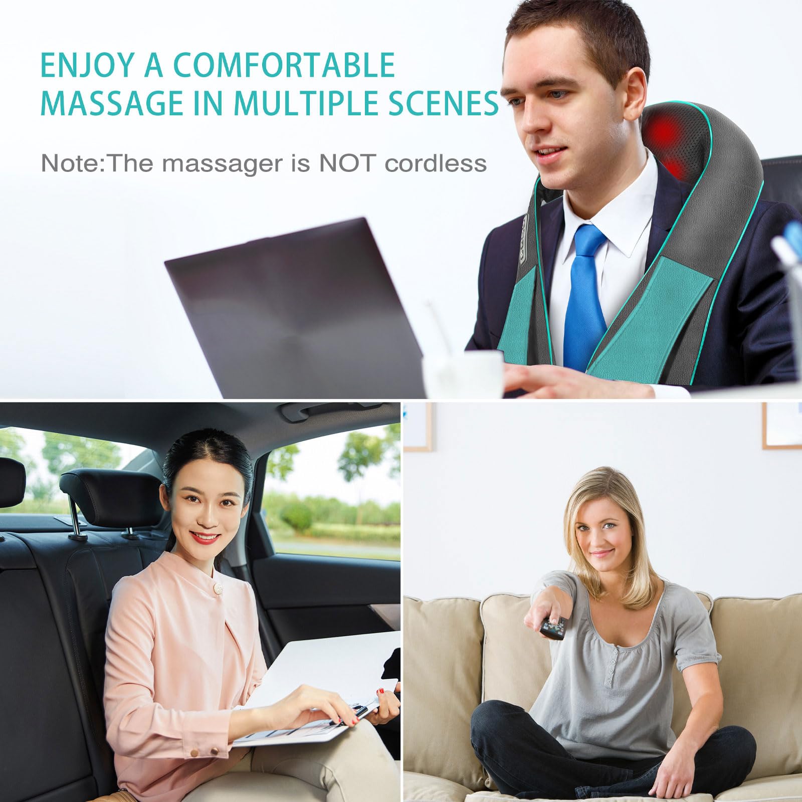 AERLANG massage pillow with leather and mesh surface for easy care