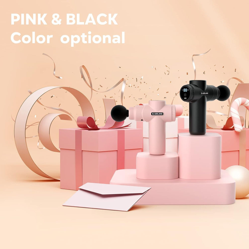 AERLANG Mini Massage Gun Pink lightweight design for daily portability.