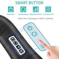 AERLANG shiatsu massager adjustable strap supports a customizable neck fit during use