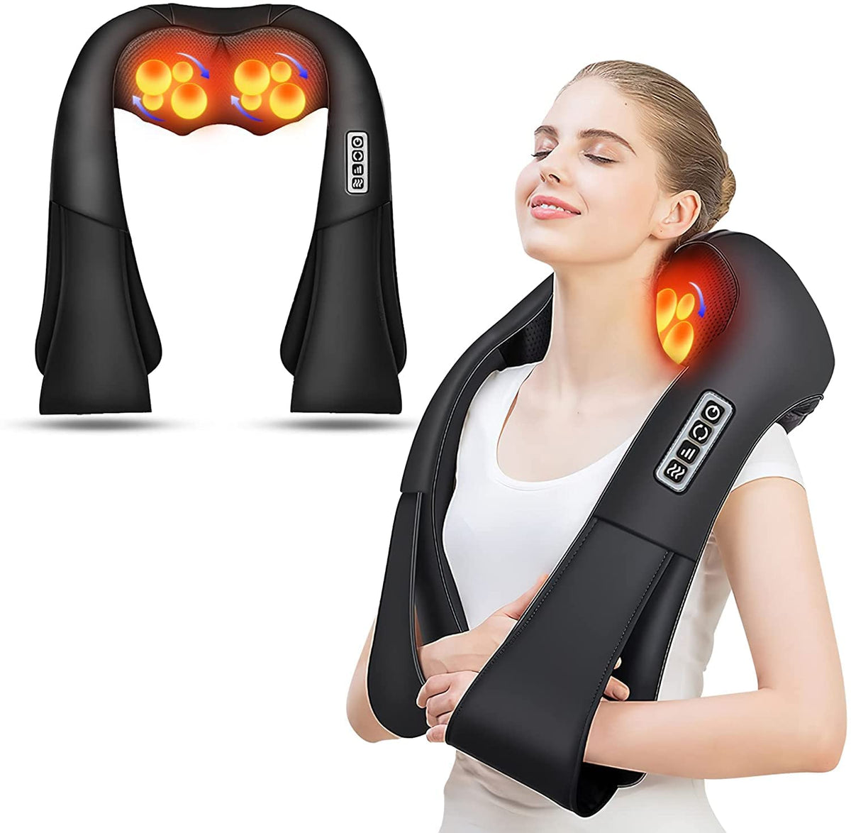 AERLANG shiatsu massager front view for quick neck and back relief at home