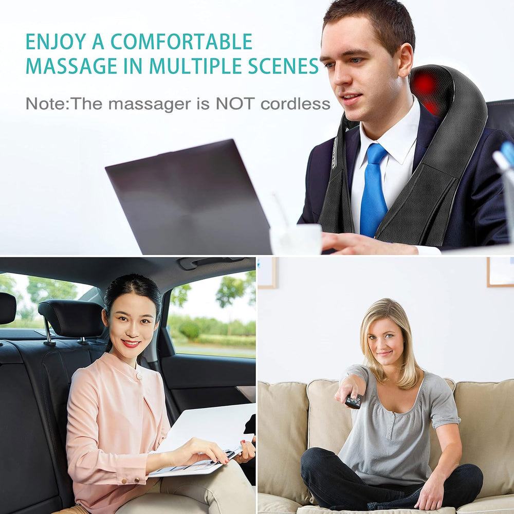 AERLANG shiatsu massager leather and breathable mesh material for durability and easy cleaning