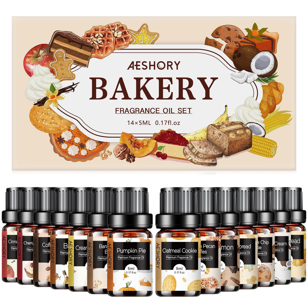 Aeshory Bakery Pumpkin Pie essential oil bottle for warm, comforting diffuser aroma.