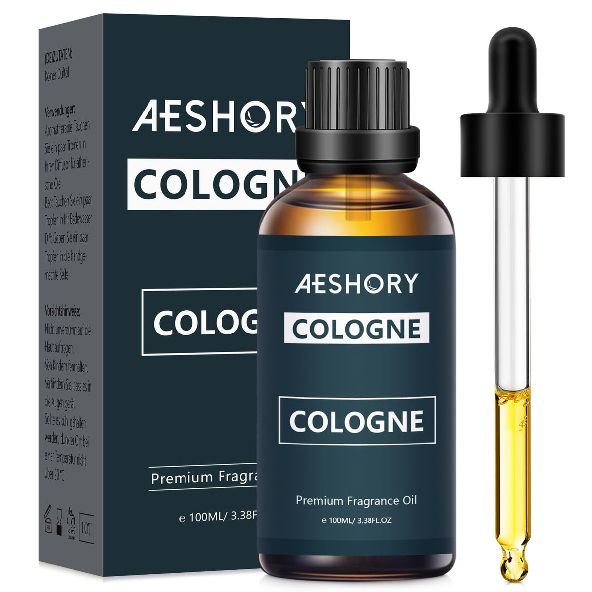 Aceite fragancia colonia Aeshory en botella, perfecto para aromatizar espacios.
