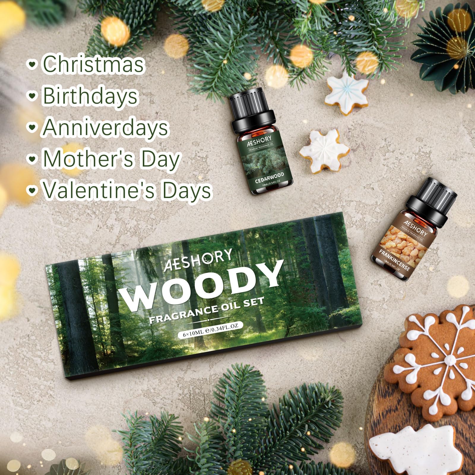 Aeshory coleccion madera 10ml para perfume artesanal y difusor.