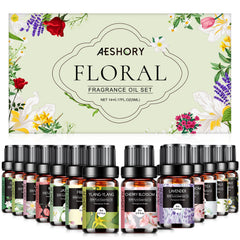 Aeshory Floral Oils Lavender: Diffuse to create a calm, long-lasting aromatherapy atmosphere