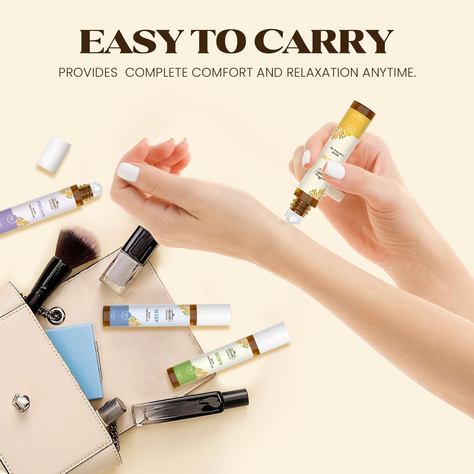 Aeshory Renew roll-on ready for on-the-go revitalization.