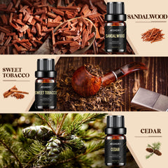Aeshory sandalwood oil bottle with warm woody notes for candles and diffusers.