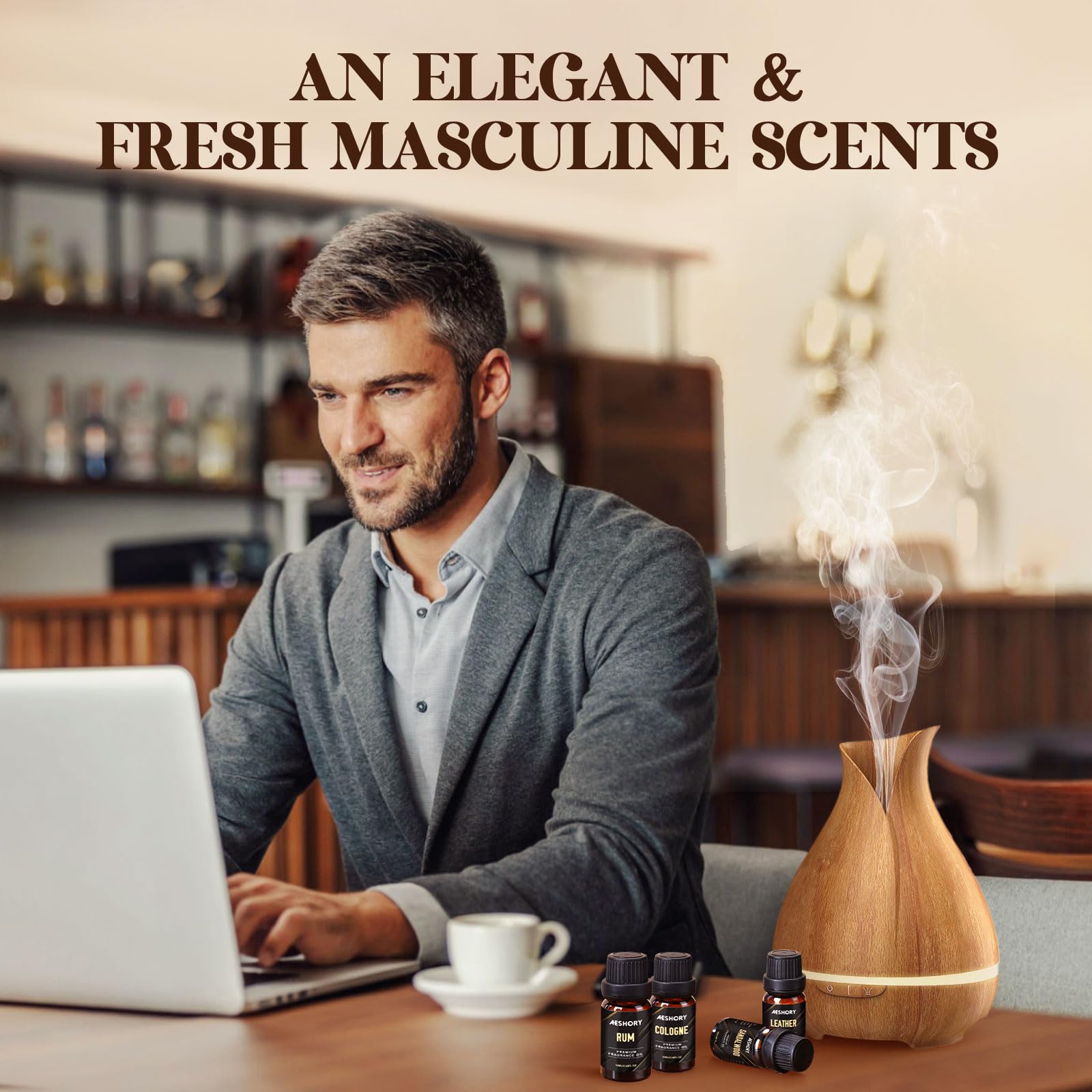 Aeshory sweet tobacco oil bottle with cozy, rich fragrance for blends.