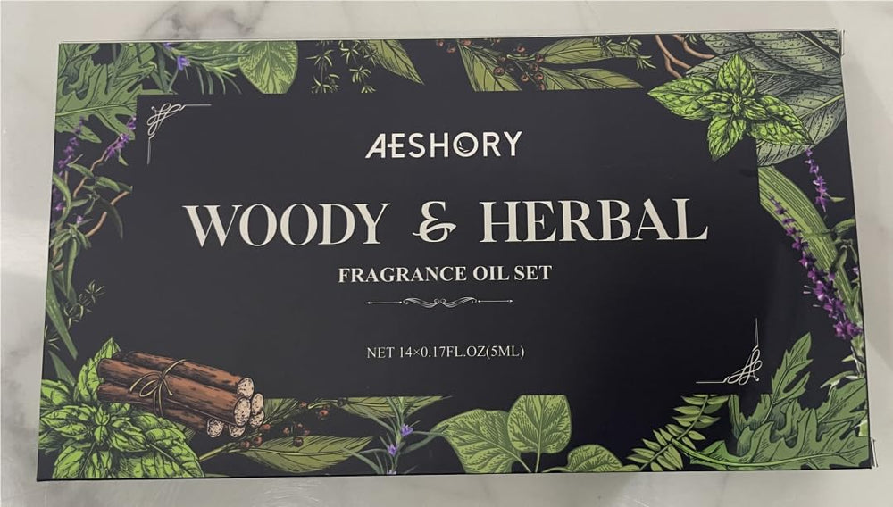 Aeshory Cypress bottle with fresh, green notes for focused ambience