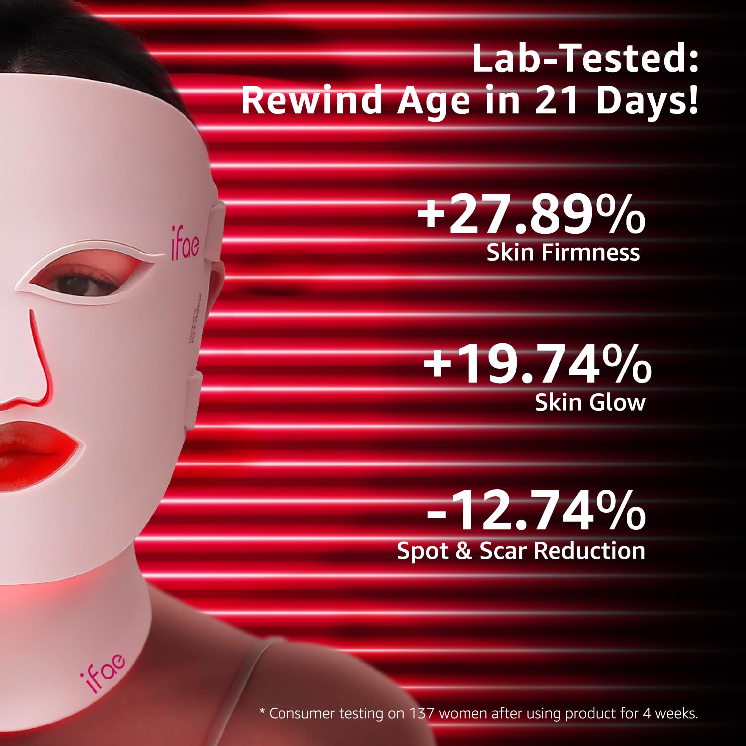 Aesthifae cordless rechargeable mask with remote control