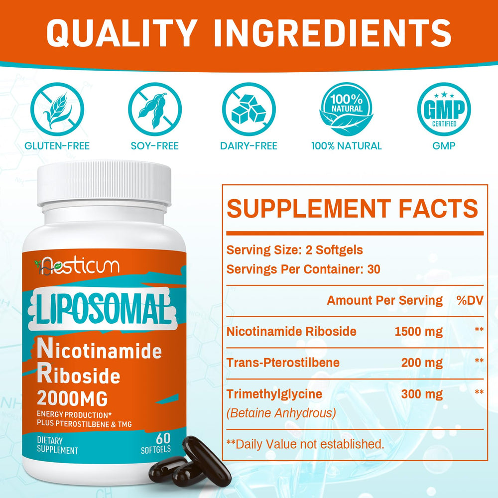 Aesticum TMG and Trans-Pterostilbene ingredient panel highlight antioxidants