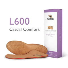 Aetrex L600 cupped-heel design supports the rear foot
