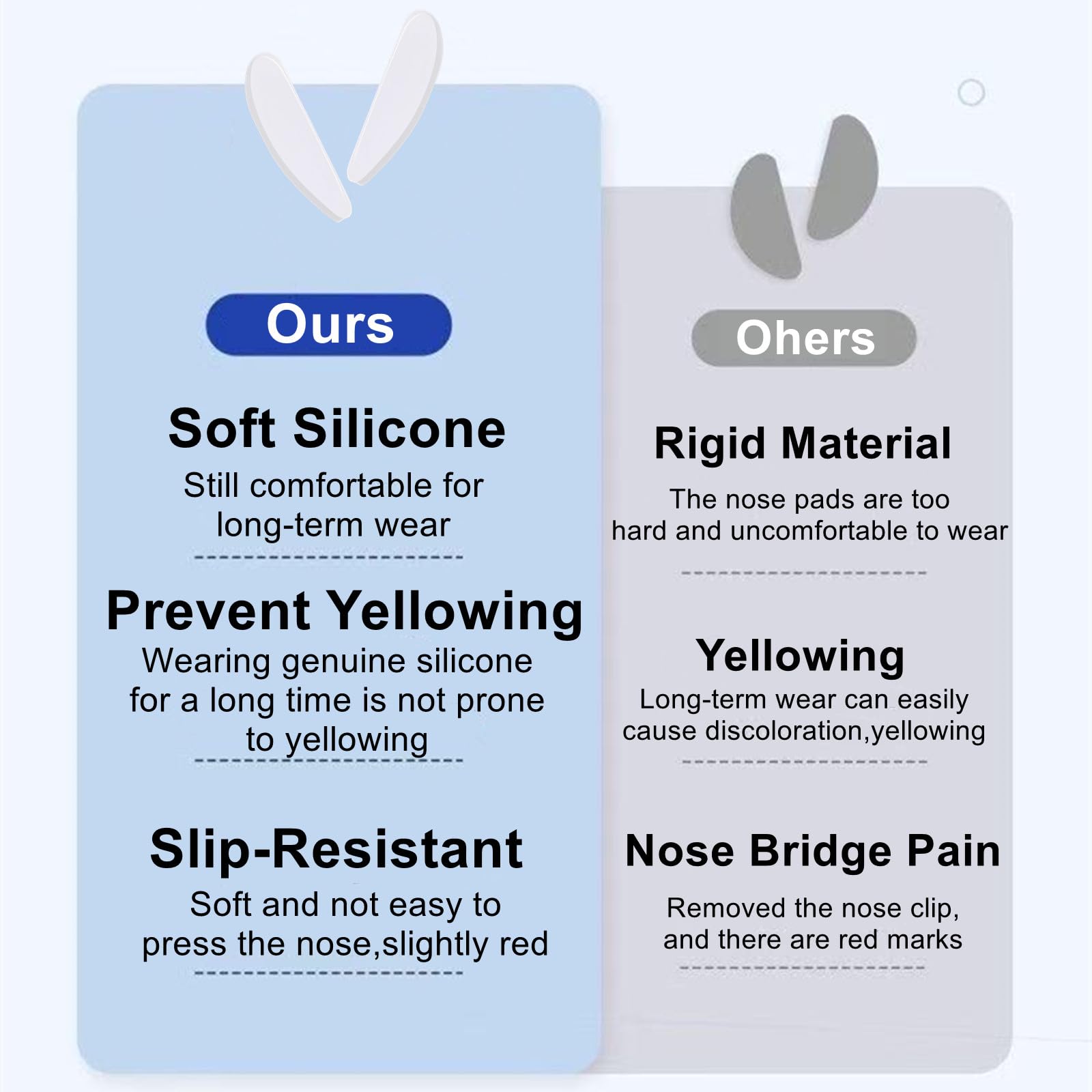 Almohadillas adhesivas para gafas AETUXU con ajuste antideslizante