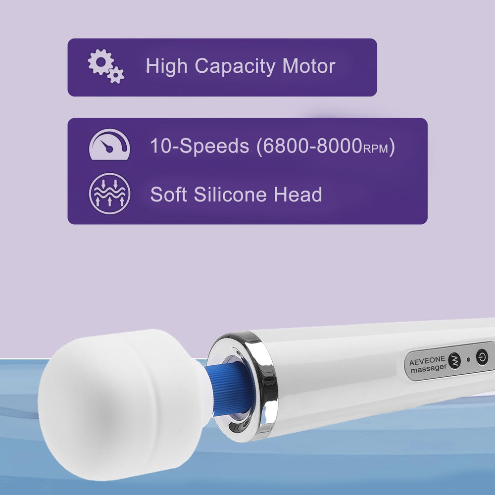 AEVEONE massager soft head close-up reveals gentle, comfortable contact