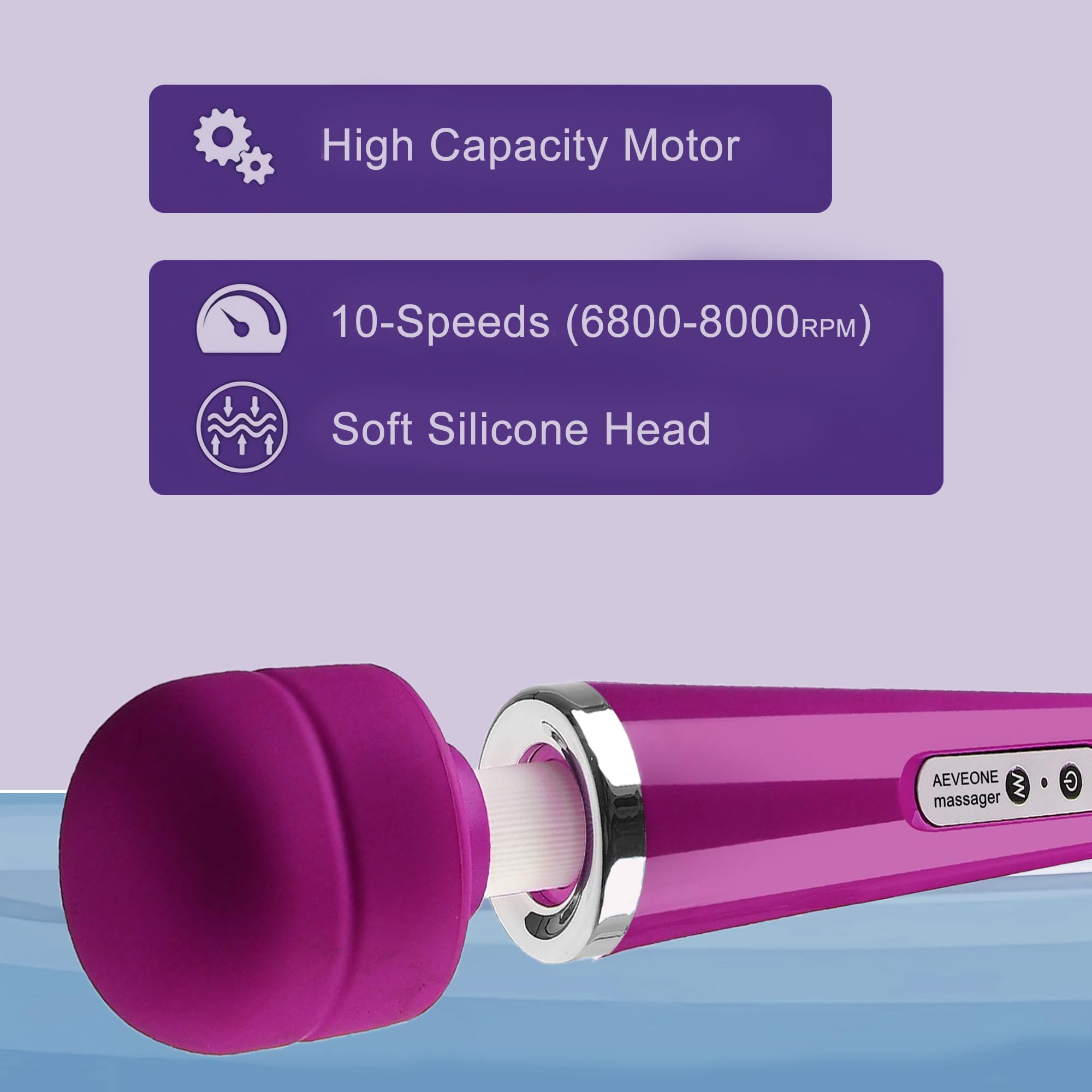 AEVEONE massager neck relief scene highlights ten frequency patterns
